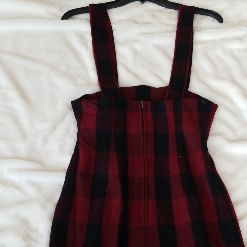 BLACK FRIDAY SALE Tatyana plaid overalls dress - Picture 7 of 8